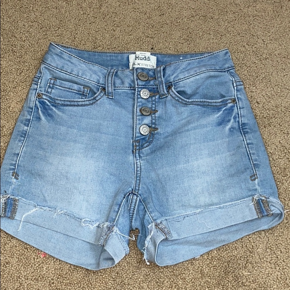 Light blue jean shorts